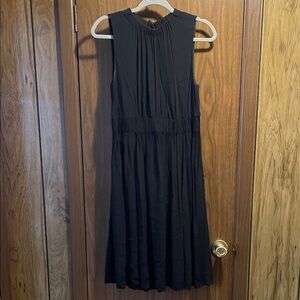 Kate Spade Black Pleated Midi Dress